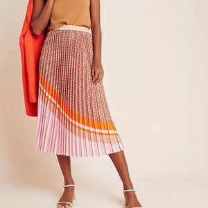 Anthropologie | Eva Franco pleated midi skirt XS